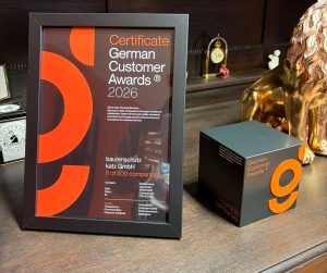 GCA Urkunde und Preis Bautenschutz katz GmbH gewinnt den German Customer Award